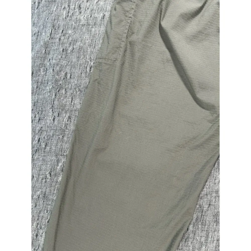 Wrmfzy Pants Mens Large Grey Ripstop Tactical Cargo Elastic Waist Stretch